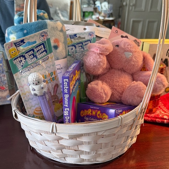 Other - Easter Gift Basket with Plush Bunny and Candy